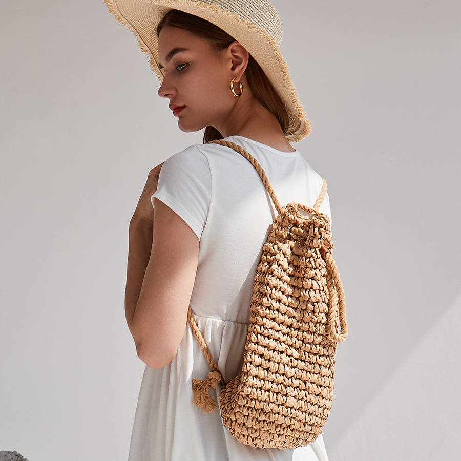 Women'S Raffia Bags - Sacs à bandoulière de plage à