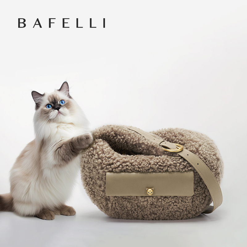 Women Bags Branded - Sac à bandoulière semi-circulaire en laine