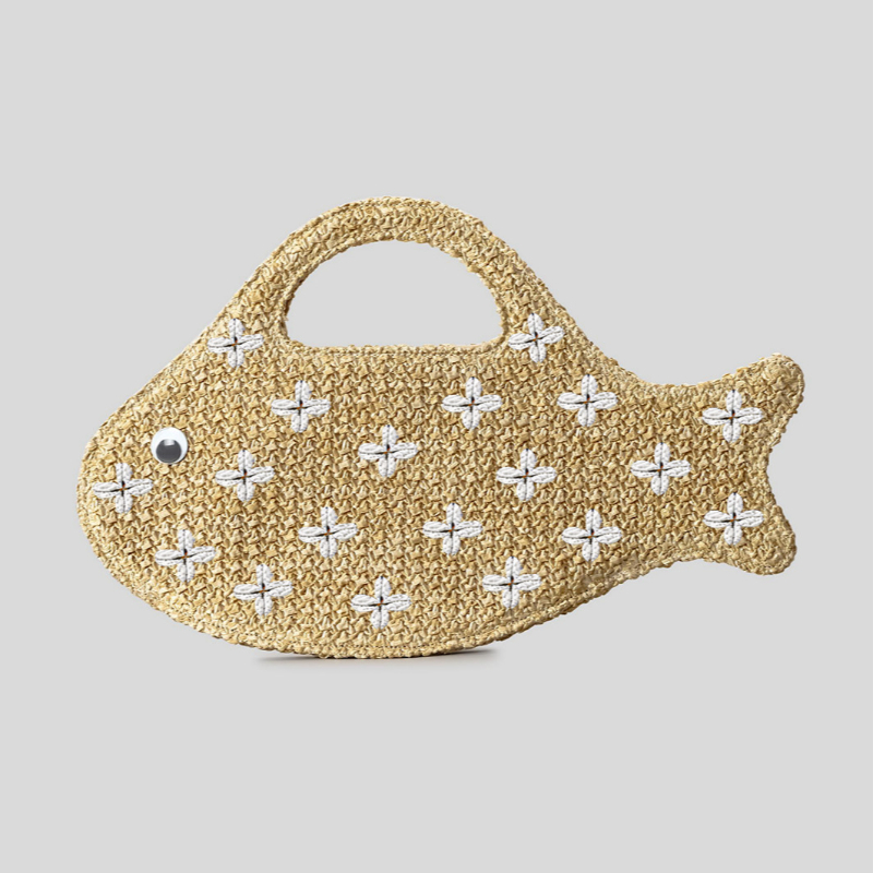Sac à main en raphia brodé, po - Women'S Raffia Bags avis et prix