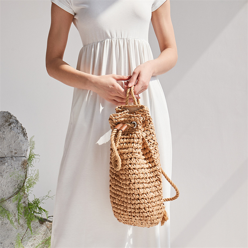 Sacs à dos en paille décontrac - Women'S Raffia Bags avis et prix