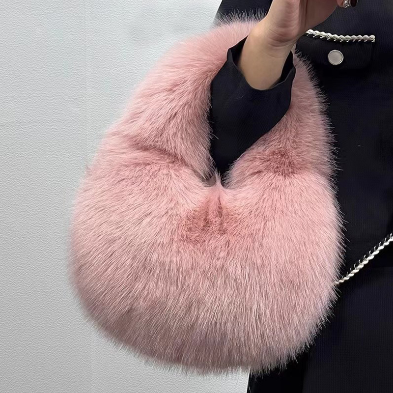 Sacs demi-lune en peluche douc - Women Bags On Sale avis et prix