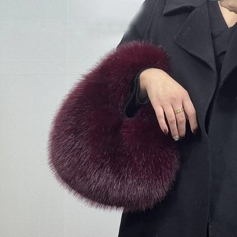 Sacs demi-lune en peluche douc - Women Bags On Sale avis et prix